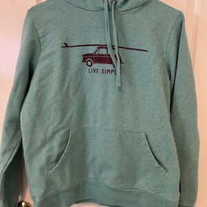 Patagonia sz Medium M organic cotton surf hoody teal